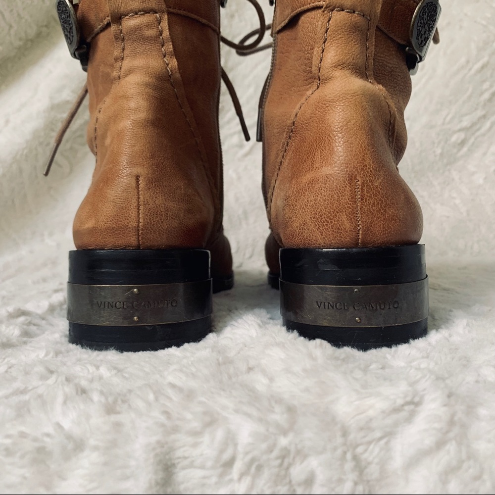SOLD! Vince Camuto Lace Up Leather Boots - Picture 3 of 7
